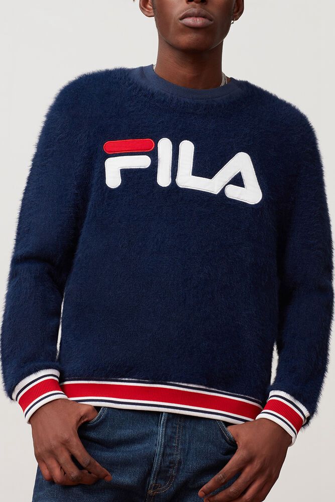 Fila Sweatshirt Mens Navy Cash Sweater - Ireland 73945-LJBC